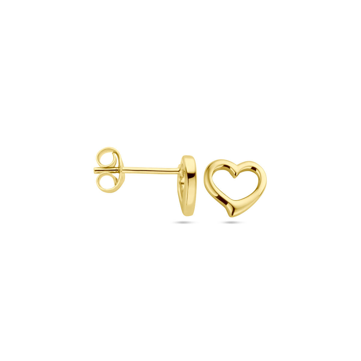 Fantasy Collection Oorbellen hart 1 micron zilver verguld