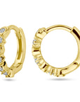 Zilver Verguld (Geel) Klapoorringen Zirkonia 1 Micron 2103538 - PansiteNederland.nl