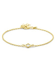 Zilver Verguld (Geel) Armband Klavertje Zirkonia 17 + 2 Cm 3 Micron 2103586 - PansiteNederland.nl