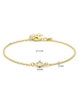 Zilver Verguld (Geel) Armband Klavertje Zirkonia 17 + 2 Cm 3 Micron 2103586 - PansiteNederland.nl