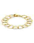 Zilver Verguld (Geel) Armband Cirkels Gehamerd 19 Cm 3 Micron 2103596 - PansiteNederland.nl