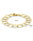 Zilver Verguld (Geel) Armband Cirkels Gehamerd 19 Cm 3 Micron 2103596 - PansiteNederland.nl