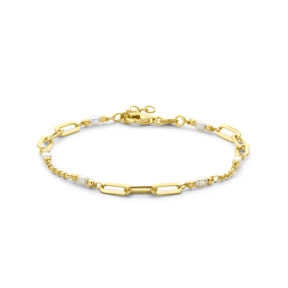 Fantasy Collection Armband parels 18 + 2 cm 3 micron zilver verguld