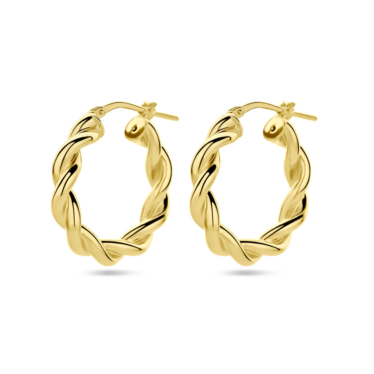 Fantasy Collection Oorbellen gedraaide buis 1 micron zilver verguld