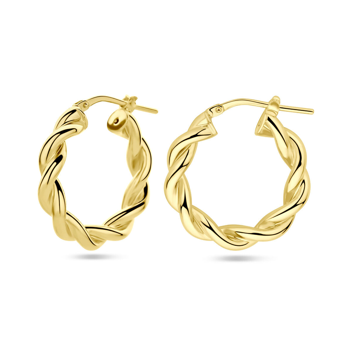 Fantasy Collection Oorbellen gedraaide buis 1 micron zilver verguld