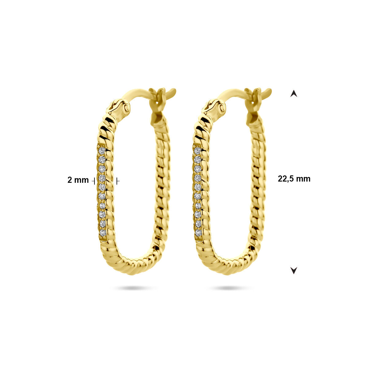 Fantasy Collection Oorbellen zirkonia 1 micron zilver verguld