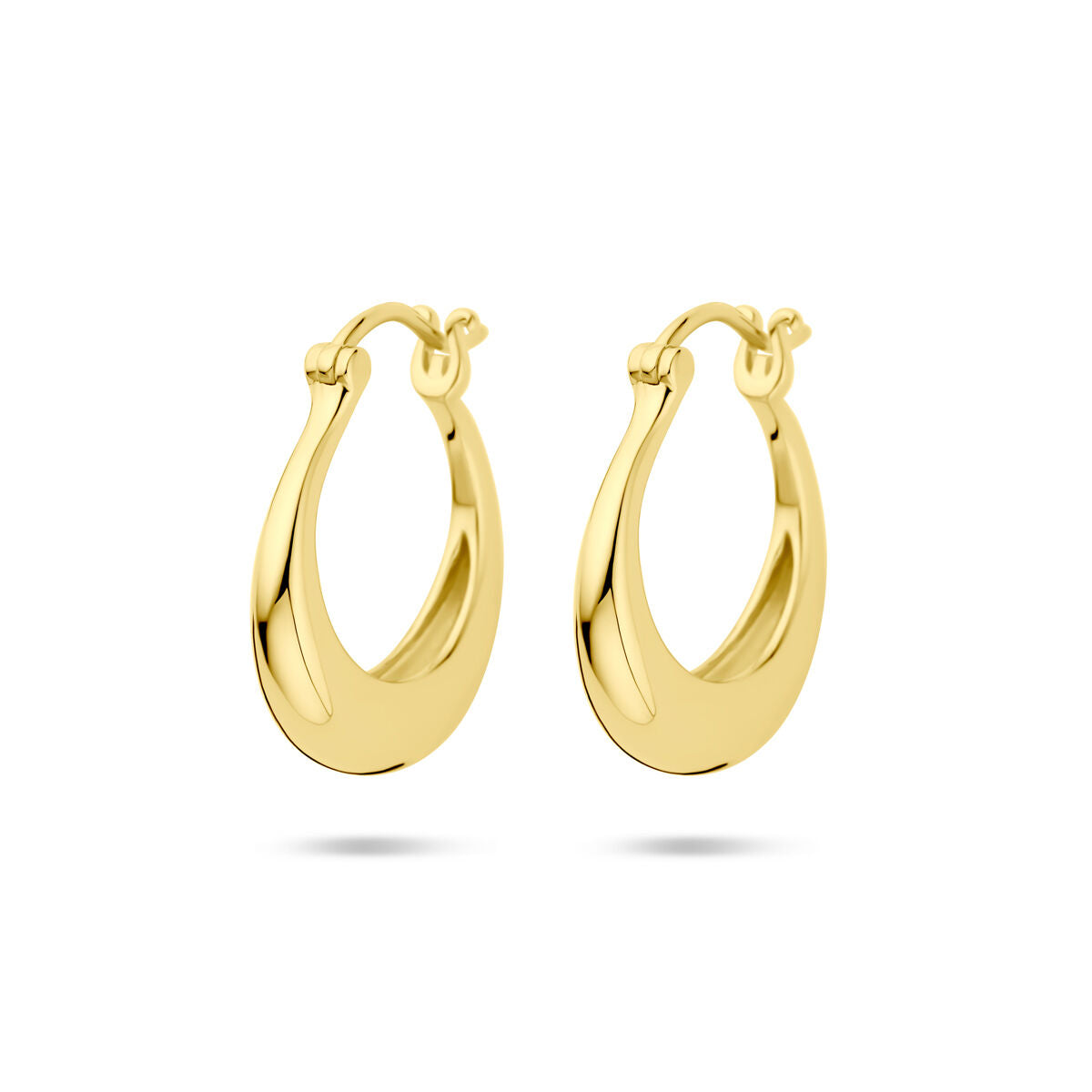 Fantasy Collection Oorbellen ronde buis 21,5 mm 1 micron zilver verguld