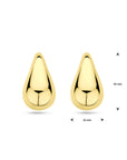 Zilver Verguld (Geel) Oorknoppen Druppel 30 mm 1 Micron 2103743 - PansiteNederland.nl
