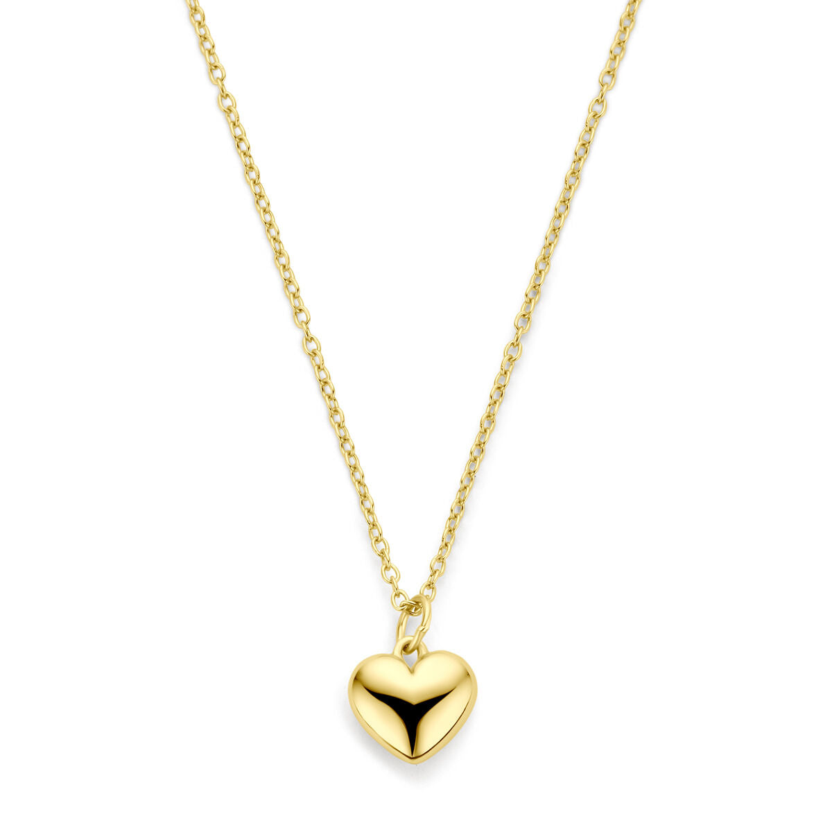 Fantasy Collection Collier hartje 41 - 43 - 45 cm 3 micron zilver verguld