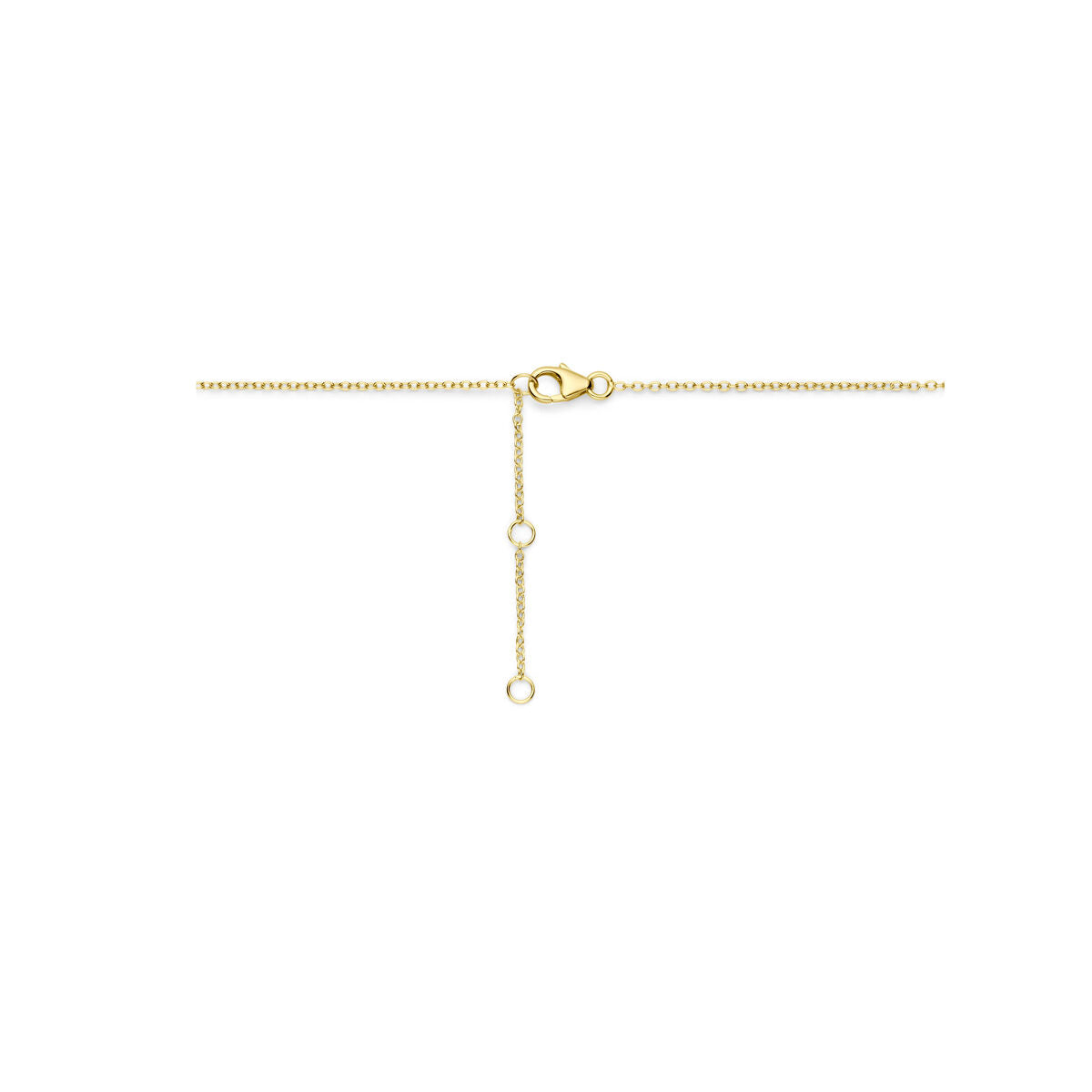 Fantasy Collection Collier hartje 41 - 43 - 45 cm 3 micron zilver verguld