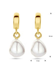 Zilver verguld (geel) oorringen parel 1 micron 26 mm - 2103761 - PansiteNederland.nl