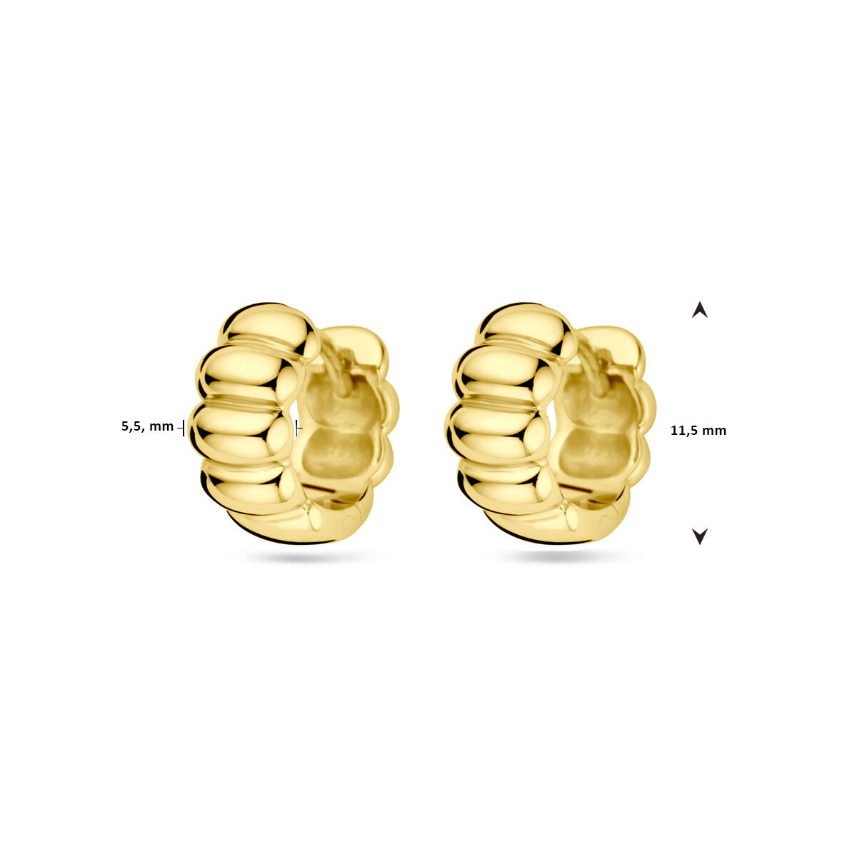 Fantasy Collection Oorbellen 11,5 mm 1 micron zilver verguld