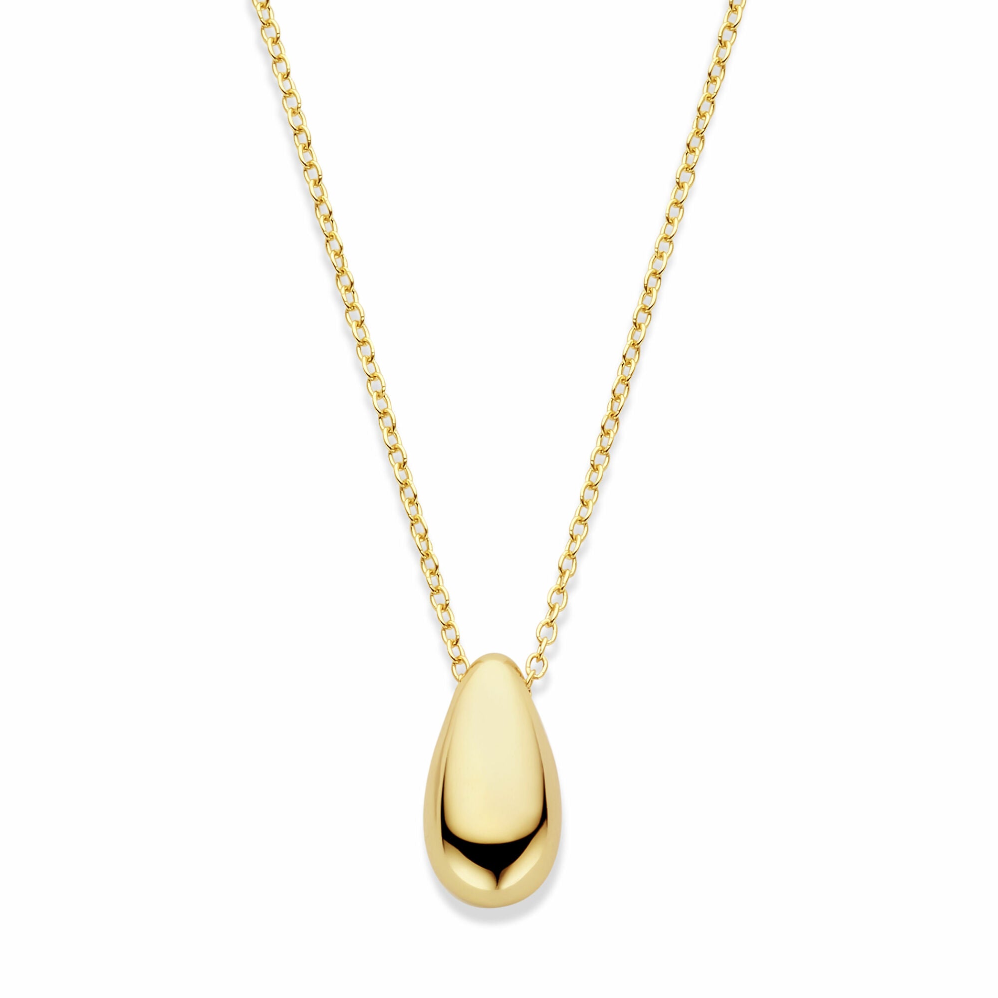 Fantasy Collection Collier druppel 41 - 43 - 45 cm 3 micron zilver verguld