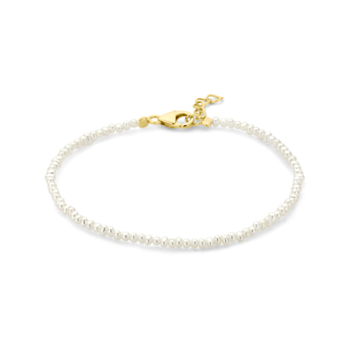 Fantasy Collection Armband parels 16,5 + 2 cm 3 micron zilver verguld