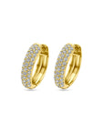 Zilver Verguld (Geel) Klapoorringen Zirkonia 15,5 Mm 1 Micron 2103796 - PansiteNederland.nl