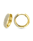 Zilver Verguld (Geel) Klapoorringen Zirkonia 15,5 Mm 1 Micron 2103796 - PansiteNederland.nl