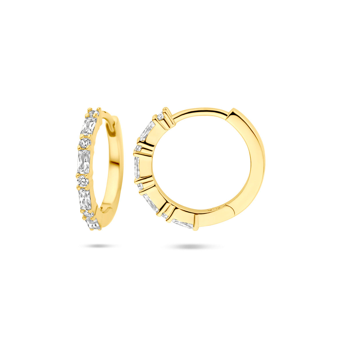 Oorbellen Zirkonia Verguld Zilver