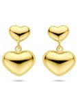 Zilver Verguld (Geel) Oorhangers Hartjes 26 Mm 1 Micron 2103819 - PansiteNederland.nl