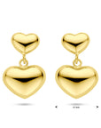 Zilver Verguld (Geel) Oorhangers Hartjes 26 Mm 1 Micron 2103819 - PansiteNederland.nl