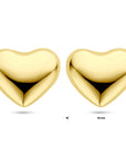 Zilver Verguld (Geel) Oorknoppen Hartjes 27 Mm 1 Micron 2103823 - PansiteNederland.nl