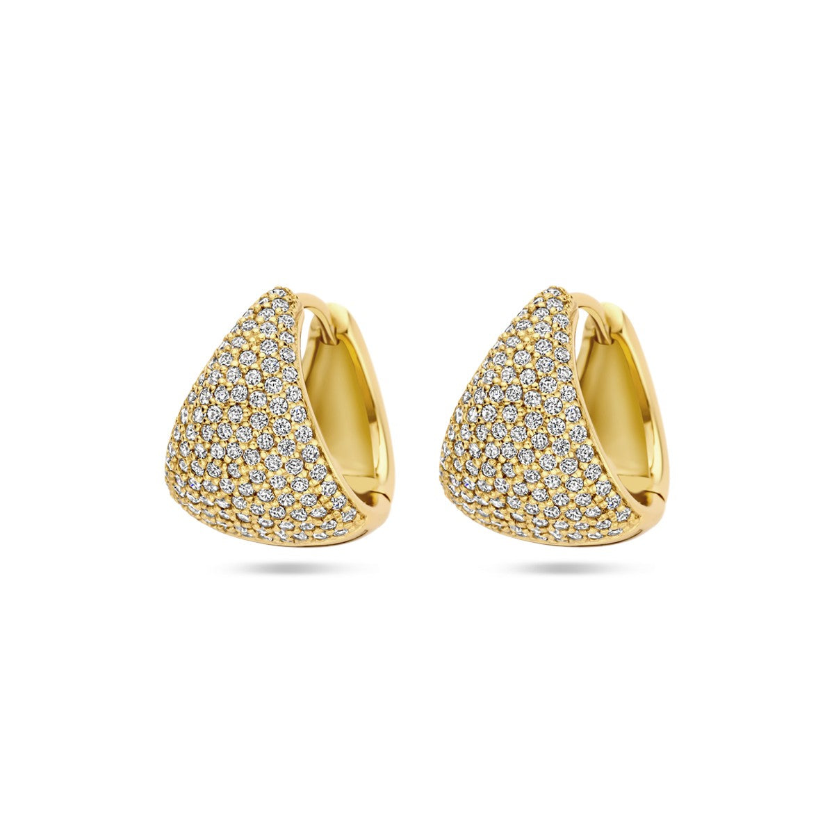 Fantasy Collection Oorbellen zirkonia 15 mm 1 micron zilver verguld