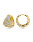 Zilver Verguld (Geel) Klapoorringen Zirkonia 15 Mm 1 Micron 2103832 - PansiteNederland.nl