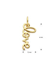 Zilver verguld (geel) hanger love 20 mm 1 micron - 2103880 - PansiteNederland.nl