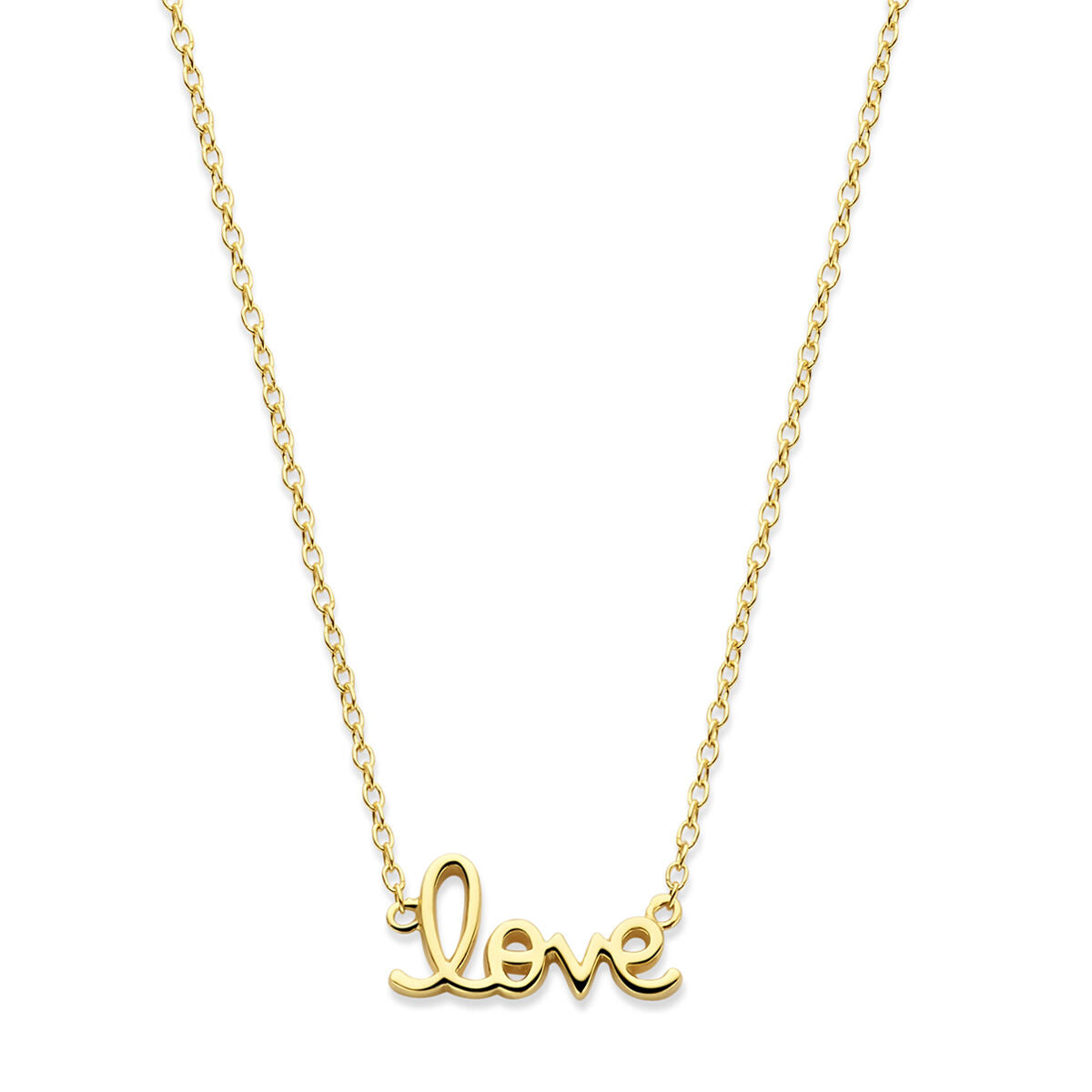 Fantasy Collection Collier love 41 - 43 - 45 cm 3 micron zilver verguld