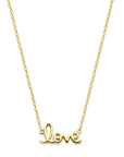 Zilver verguld (geel) collier love 41 - 43 - 45 cm 3 micron - 2103883 - PansiteNederland.nl