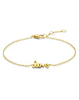 Zilver verguld (geel) armband love 16,5 - 17,5 - 18,5 cm 3 micron - 2103885 - PansiteNederland.nl
