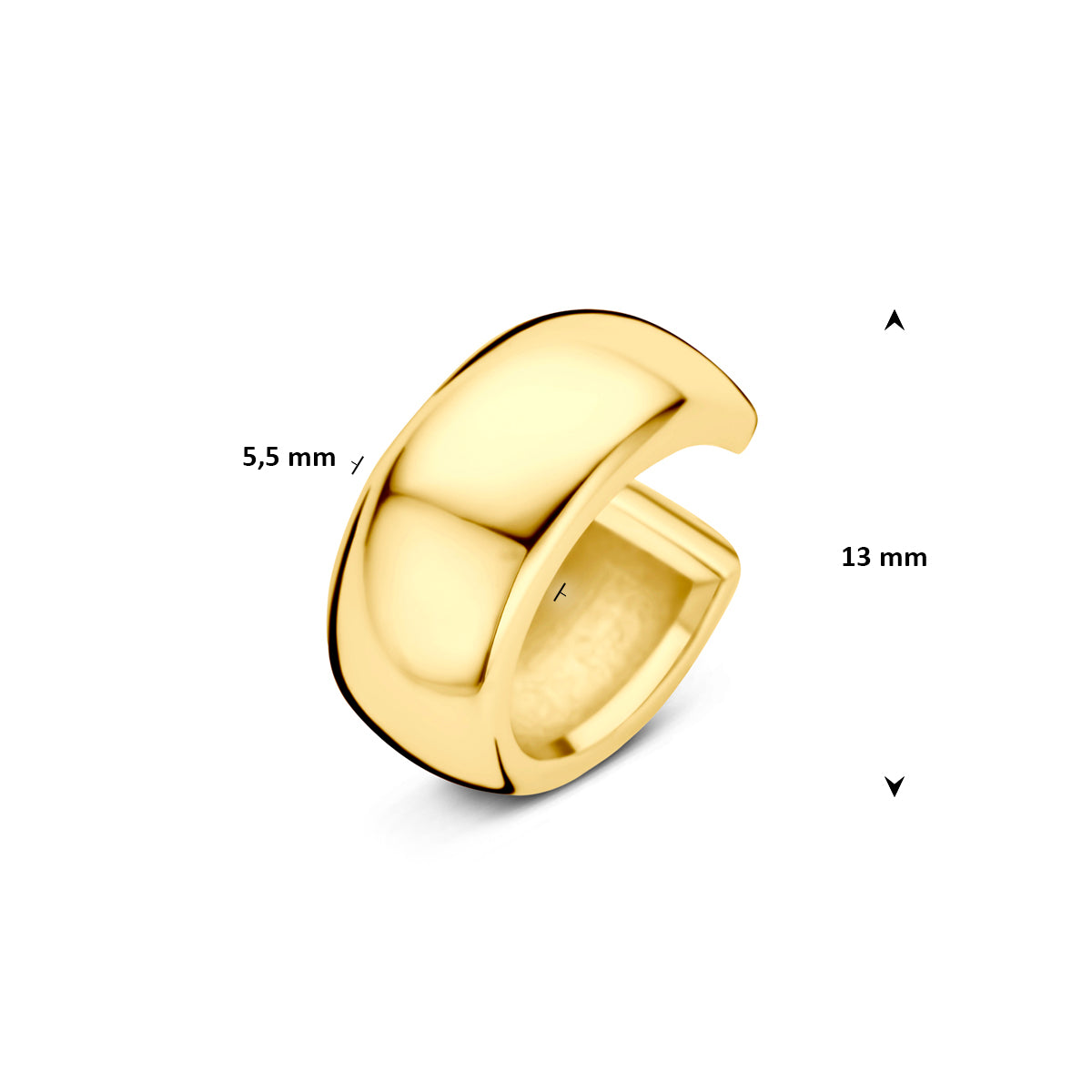 Fantasy Collection Ear cuff zilver verguld 13 mm 1 micron - afbeelding 3