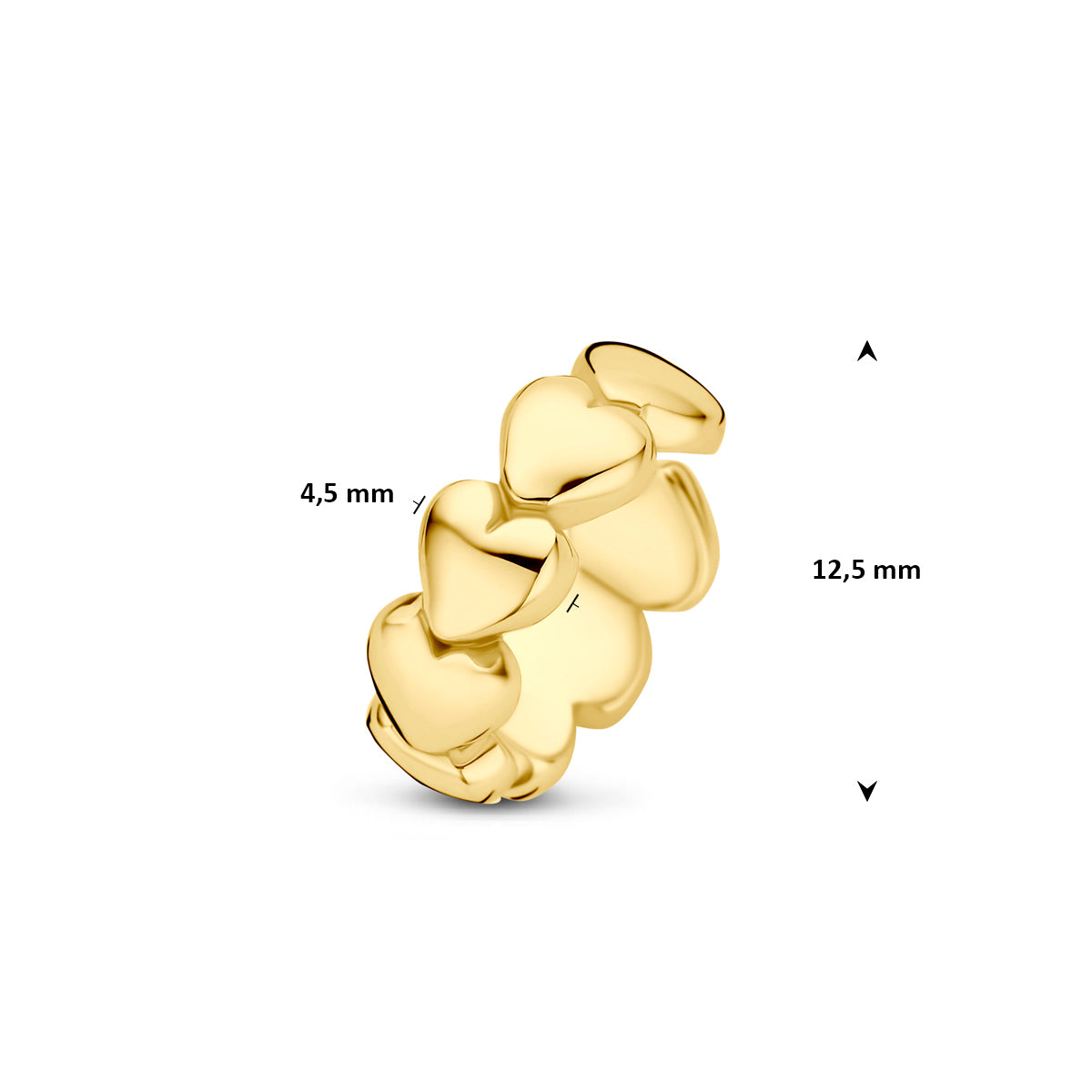 Fantasy Collection Ear cuff zilver verguld 12,5 mm 1 micron - afbeelding 3