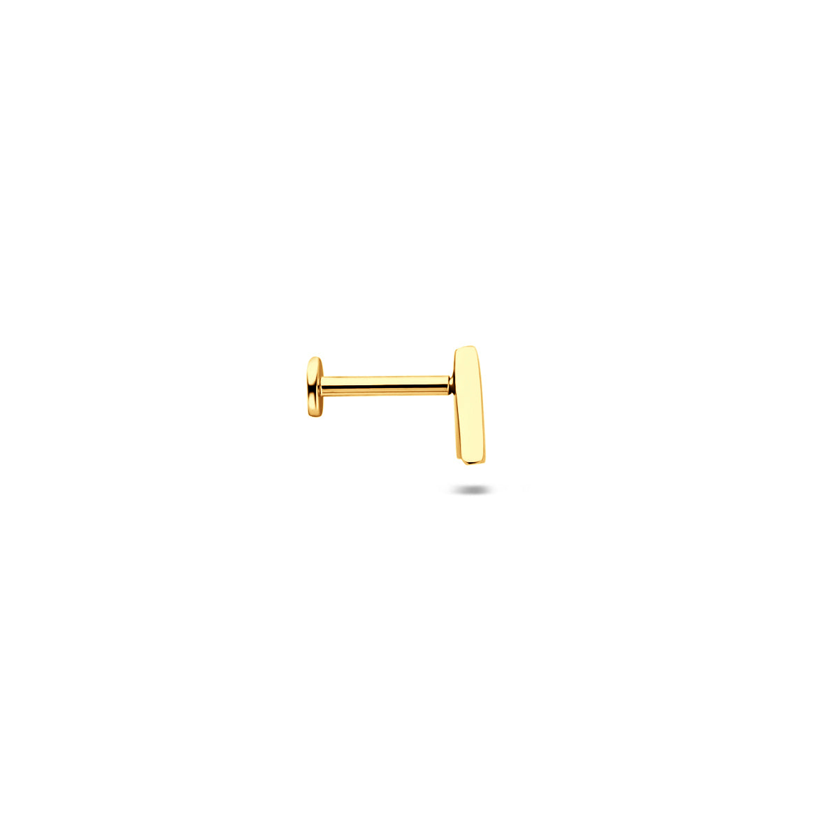 Fantasy Collection Flat back piercing letter zilver verguld 6 mm 1 micron - afbeelding 3