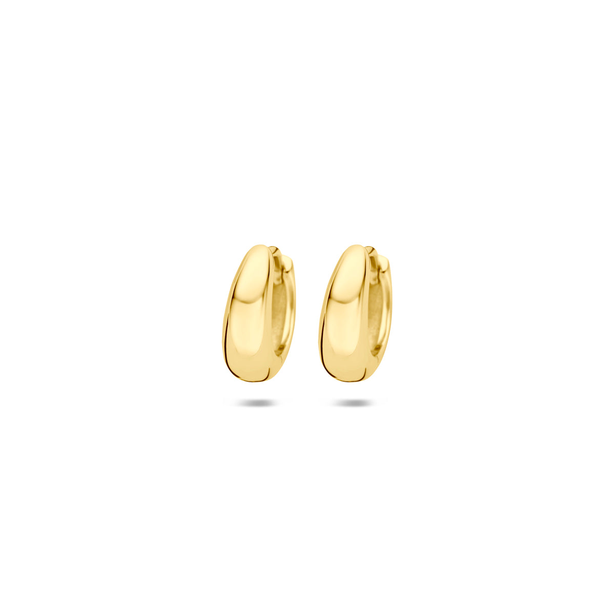 Fantasy Collection Klapoorringen buis zilver verguld 4 mm 1 micron