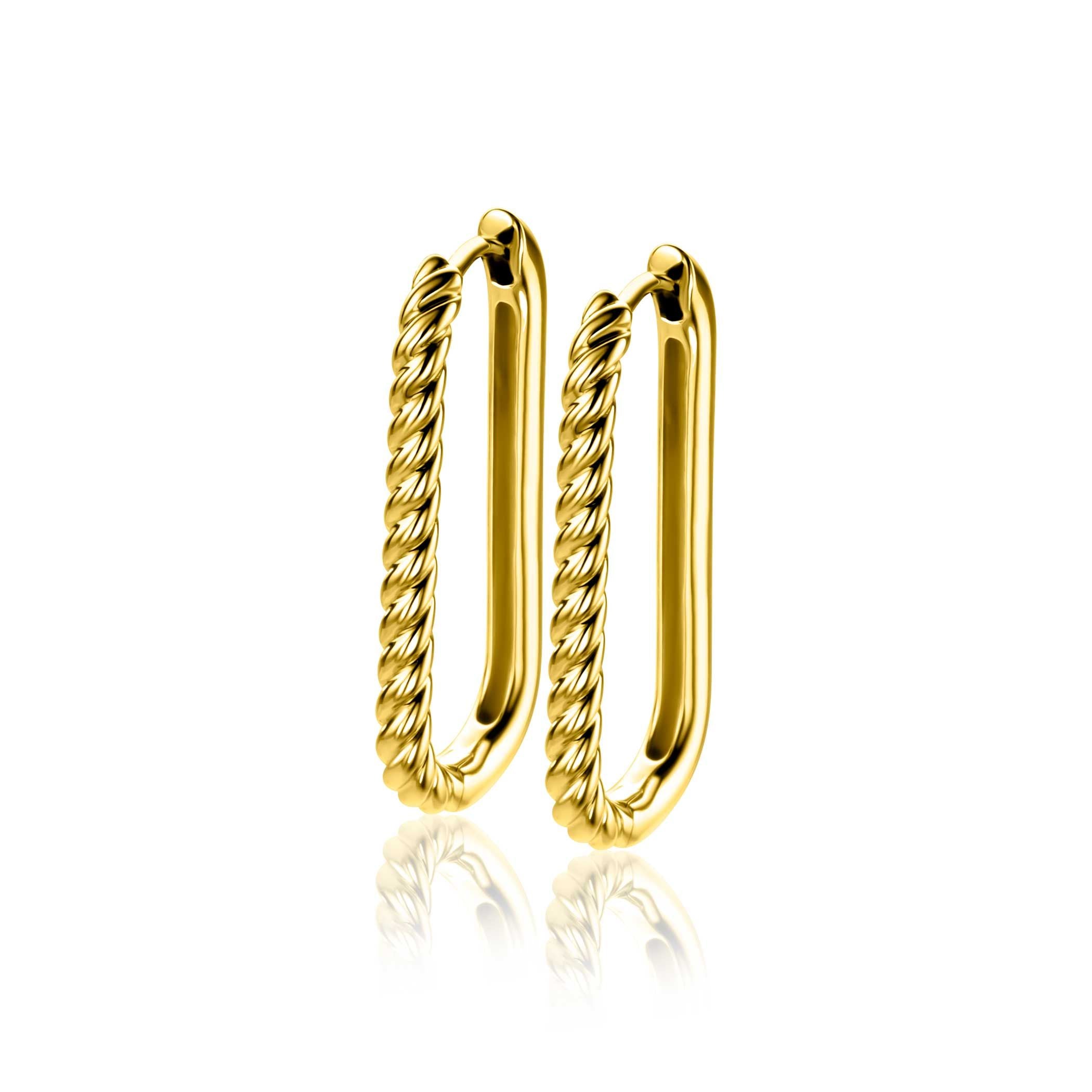 ZINZI Verguld Zilveren Oorbellen 28mm - ZIO2693G