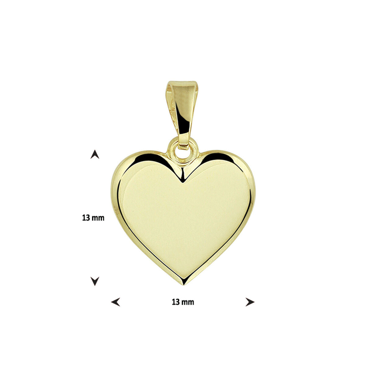 14K geelgoud graveerhanger hartje 4019928