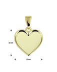 14K geelgoud graveerhanger hartje 4019928