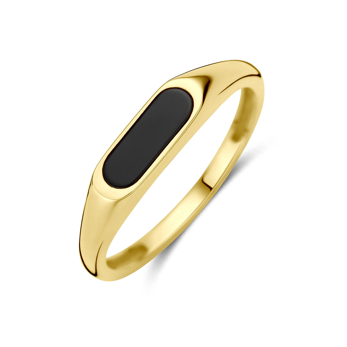 Ring onyx 9K geelgoud zwart