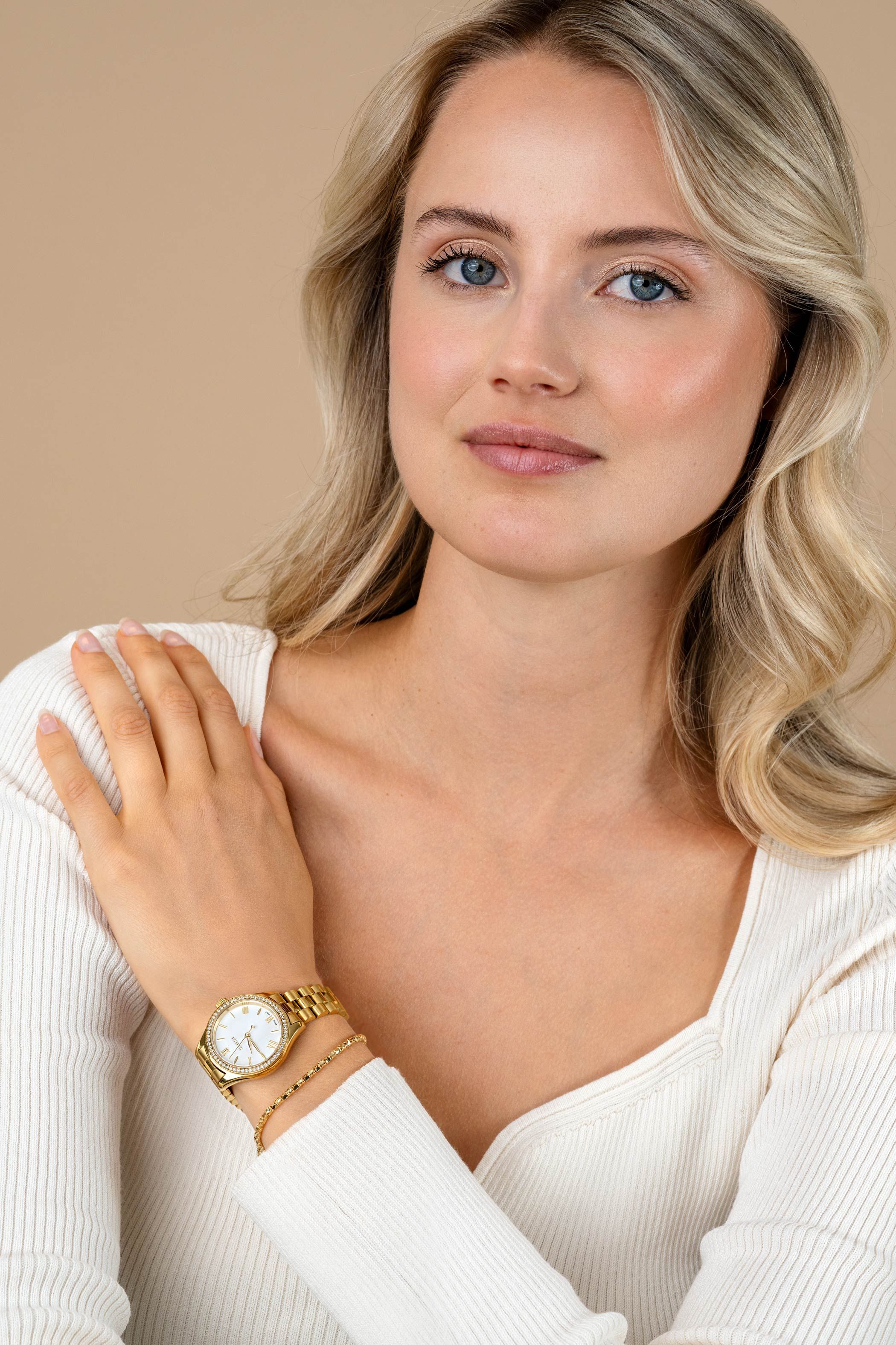 ZINZI Horloge met Witte Zirkonia 32mm - ZIW2434