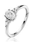 ZINZI zilveren verlovingsring met grote ovale witte zirkonia (7mm) en kleinere zirkonia's, met klein hartje aan de zijkant ZIR2698 - PansiteNederland.nl
