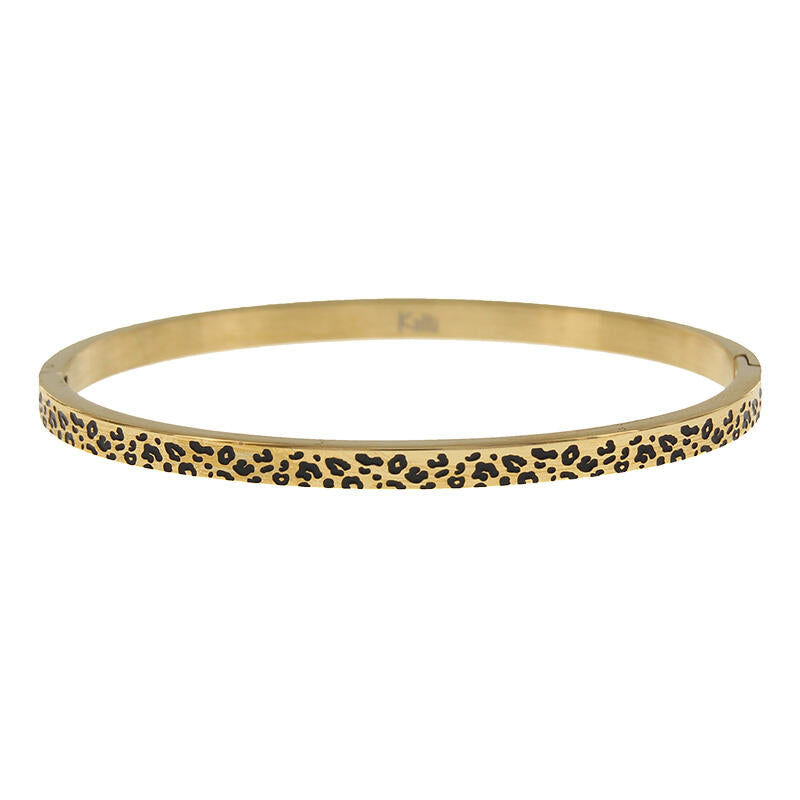 Kalli Kalli Ella Panterprint Armband 2162G - Goudkleurig 4 mm