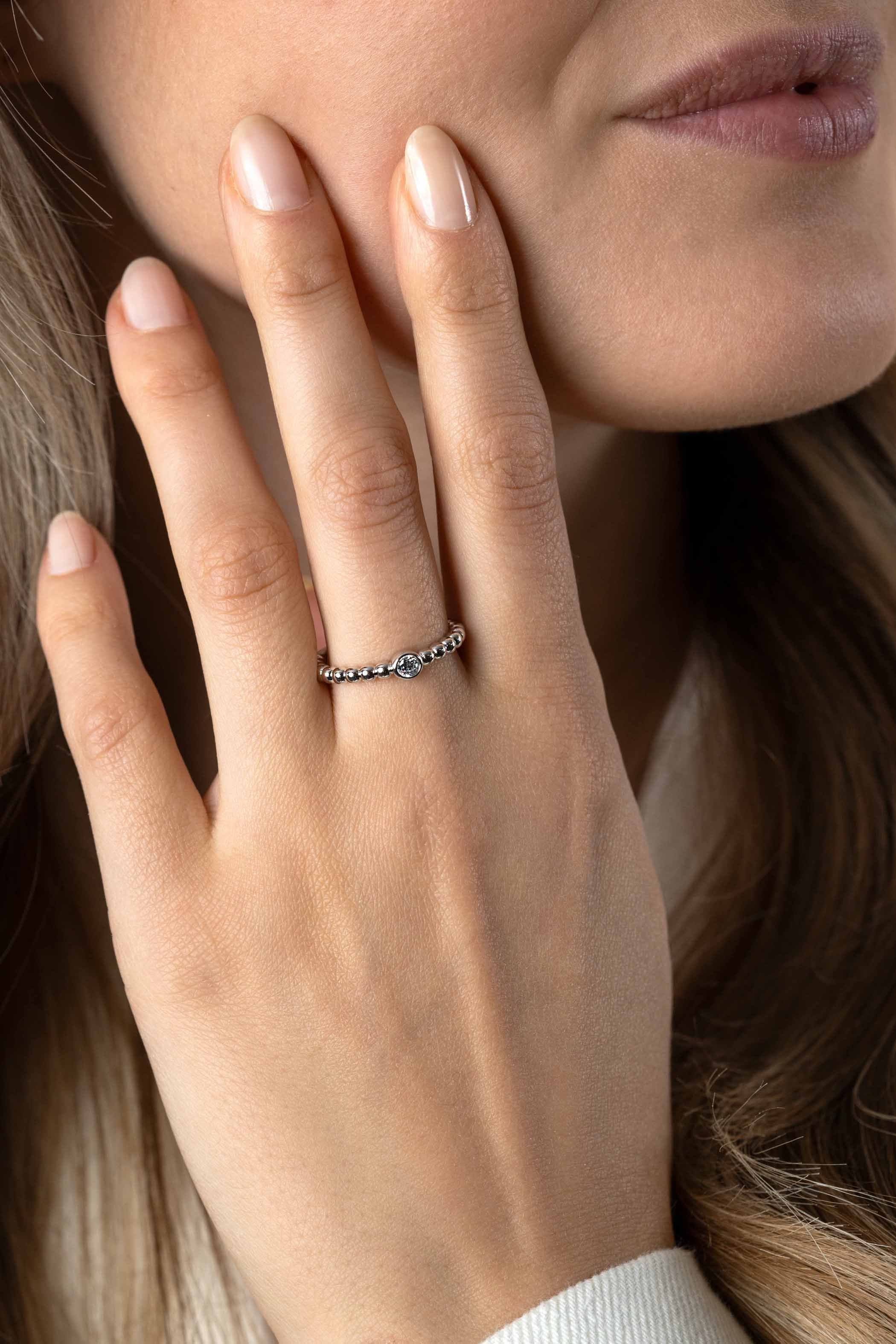 ZINZI Zilveren Ring met Witte Zirkonia - ZIR2568