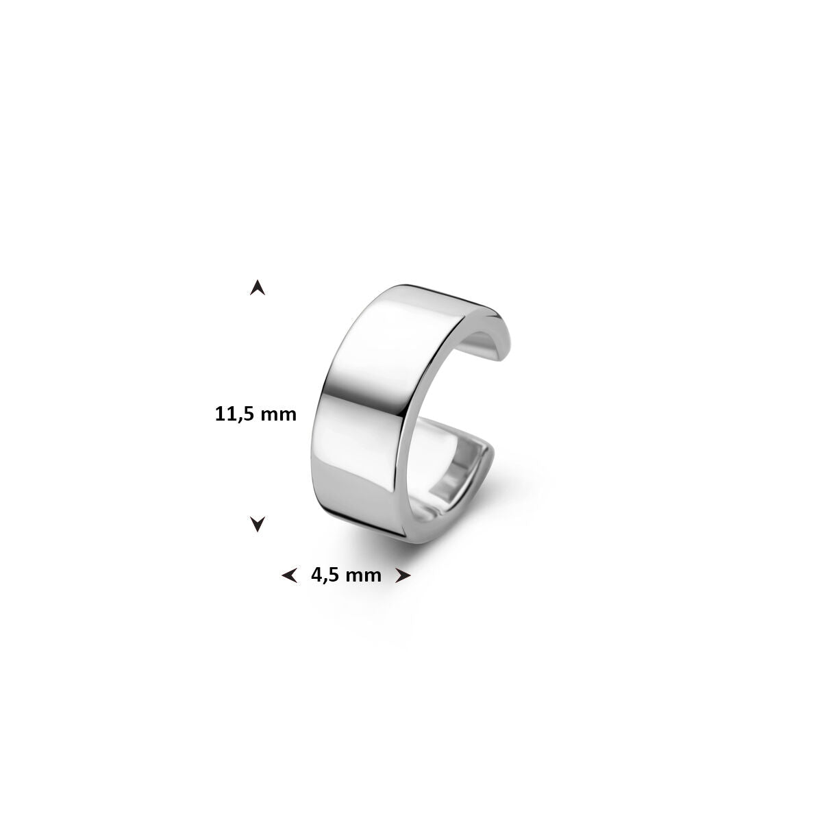 Fantasy Collection Ear cuff 11,5 mm zilver oorbellen