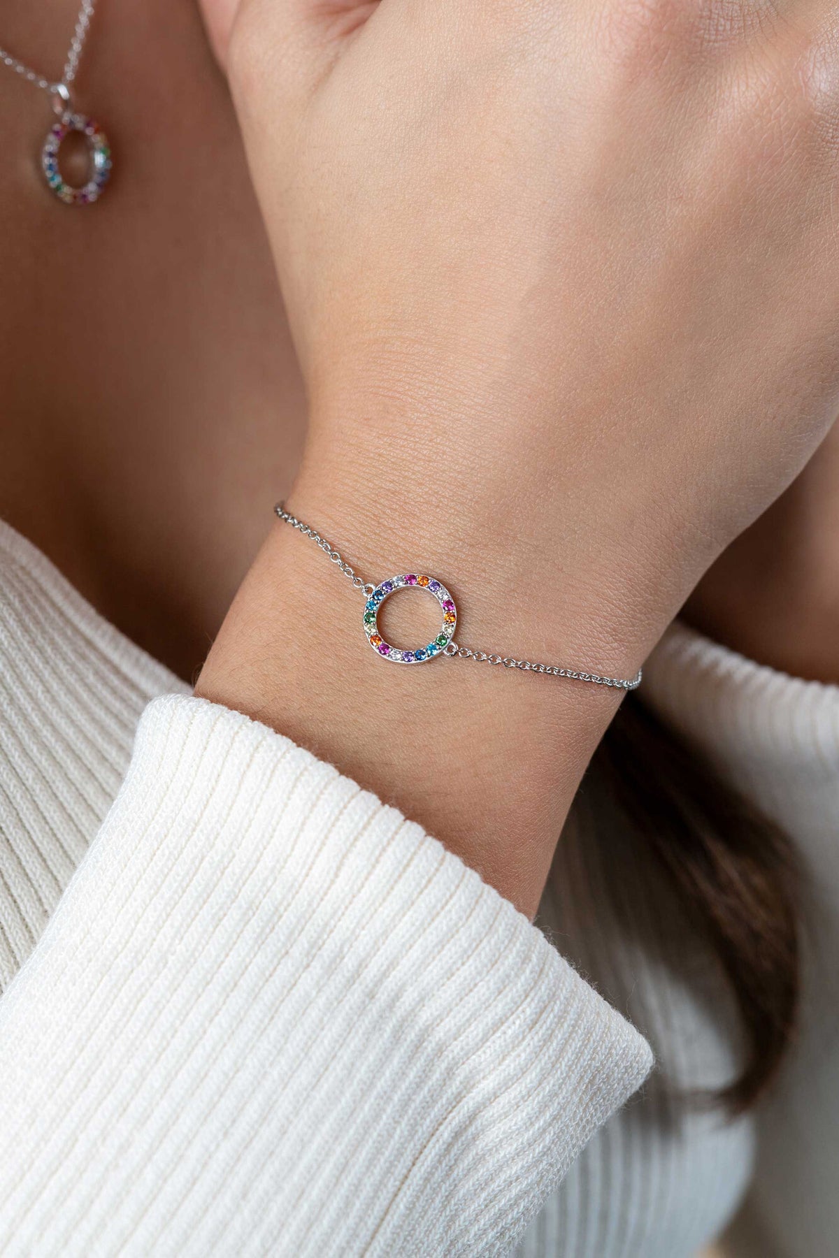 ZINZI Zilveren Armband 17-20 cm multicolor - ZIA2170Z