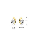 Zilver Verguld (Geel/Rhodium) Oorknoppen Zirkonia 1 Micron 2200463 - PansiteNederland.nl