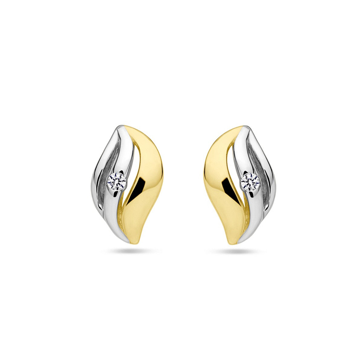 Fantasy Collection Oorbellen zirkonia 1 micron zilver verguld