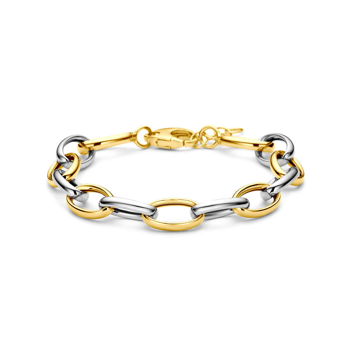 Armband 9,7 mm 19 + 2 cm 3 micron zilver verguld