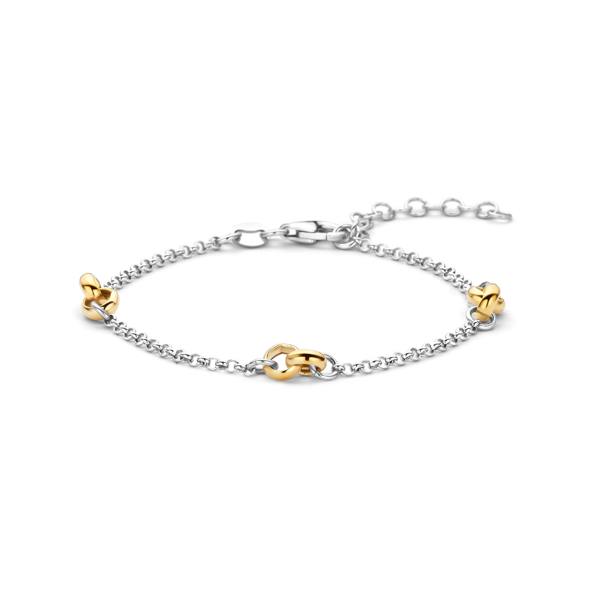 Armband 16 + 3 cm 3 micron zilver verguld