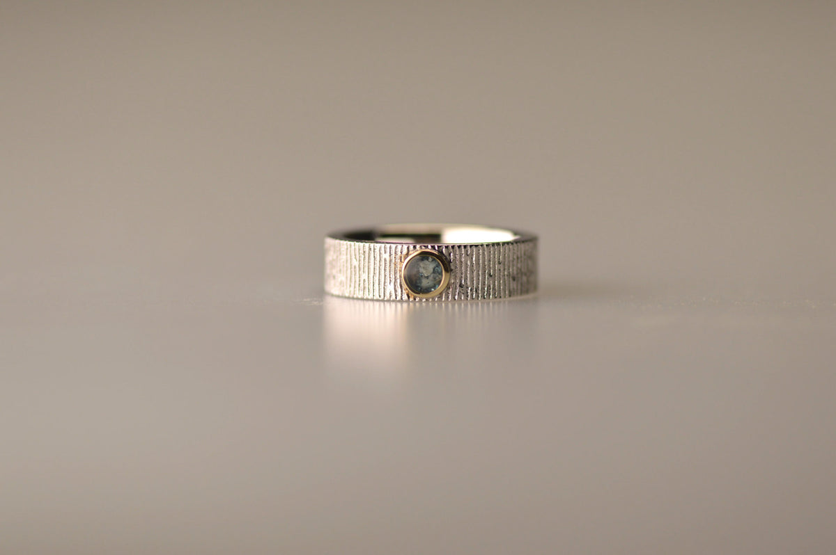 See You Verticle Wrinkle Ring 75 mm zilver zwart - 221-S-EU47