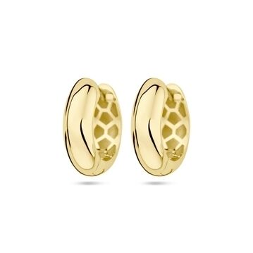 Fantasy Collection Oorbellen 15,5 mm halfronde buis 9K geelgoud